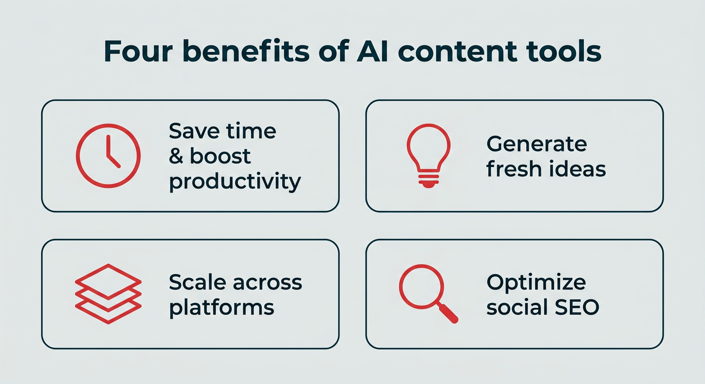 Four benefits of AI content tools